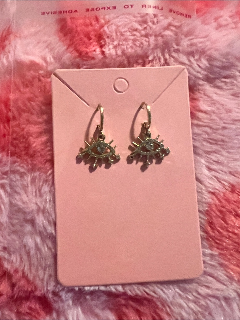 Gold Eye Charm Hoop Earrings - Women Jewelry